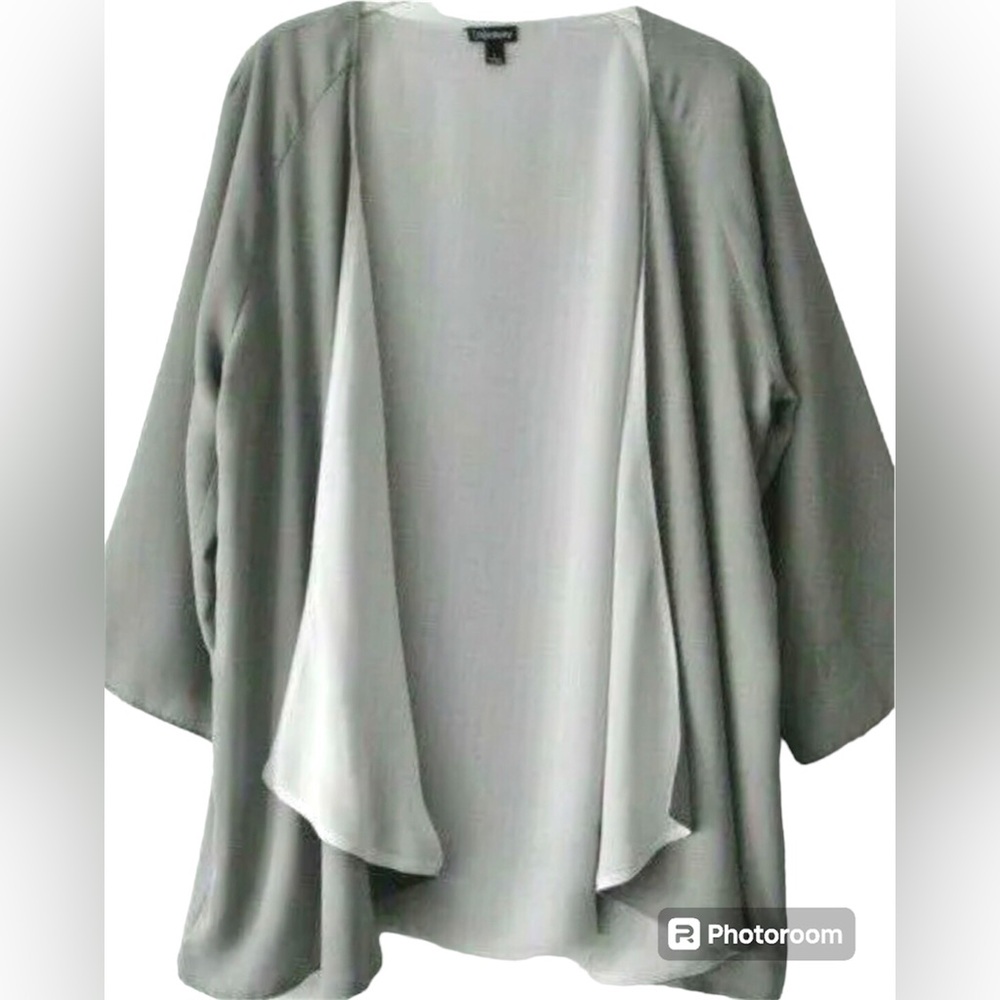 Relativity Jacket Size Medium Gray Drape Open Fro… - image 1